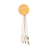 Round Bamboo Eco Charging Cables 2